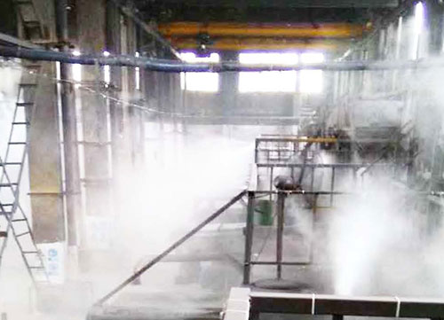 海尔工业园车间喷雾降温除尘系统
